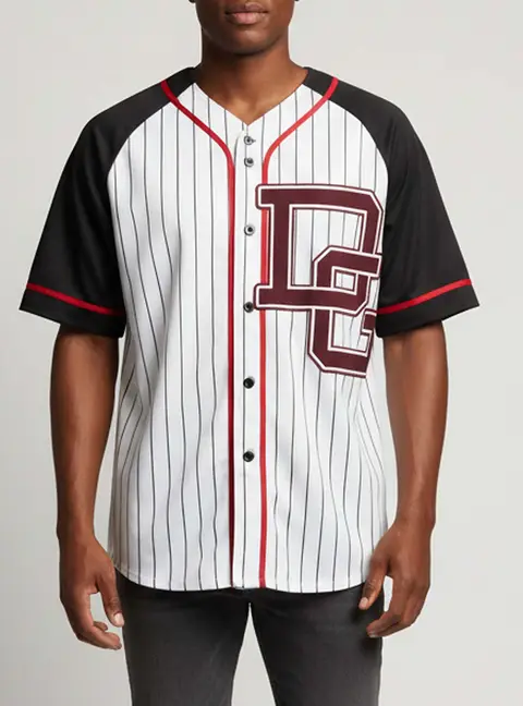 Dolce & Gabbana White/Black Striped Stretch Cotton Varsity Shirt L