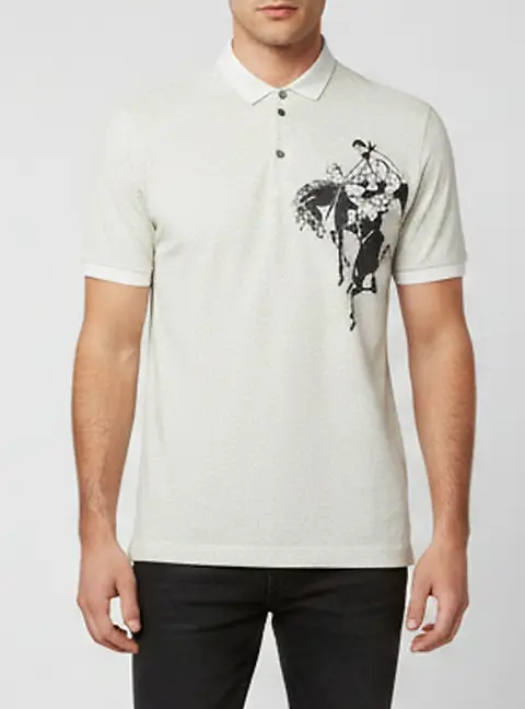 Dolce & Gabbana Cream Cowboy Appliqu&eacute; Piqu&eacute; Knit Polo T-Shirt M