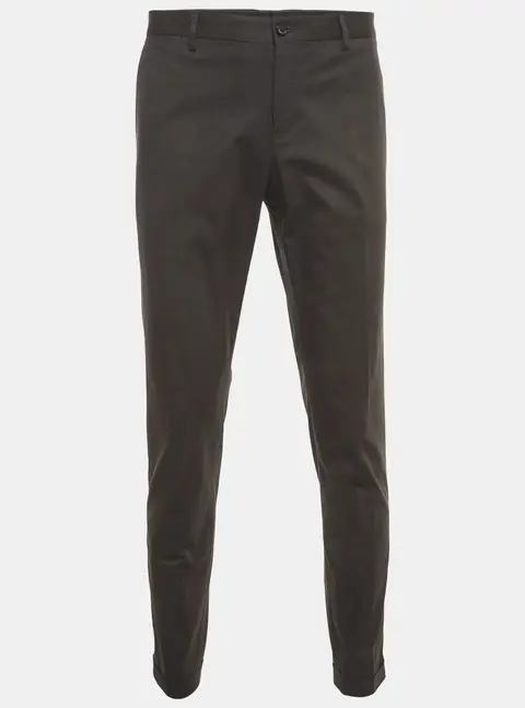 Dolce & Gabbana Grey Cotton Regular Fit Trousers L