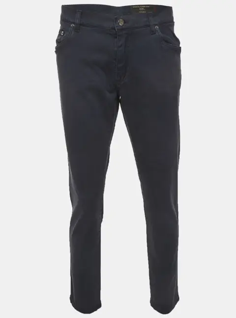 Dolce & Gabbana Navy Blue Stretch Denim Jeans XXXL/Waist 38"
