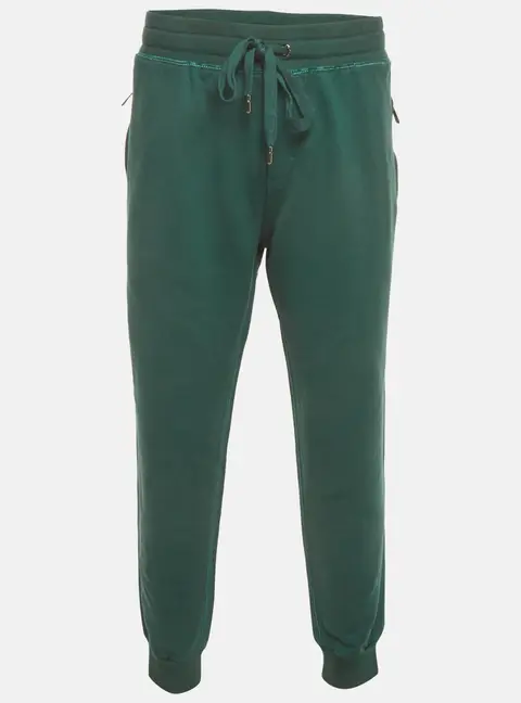 Dolce & Gabbana Green Jersey Drawstring Joggers 5XL