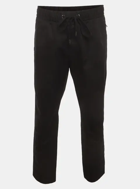 Dolce & Gabbana Black Logo Plaque Stretch Cotton Jogging Pants XXXXL