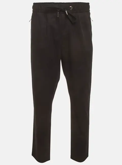 Dolce & Gabbana Black Logo Plaque Cotton Zip-Up Joggers XXXL