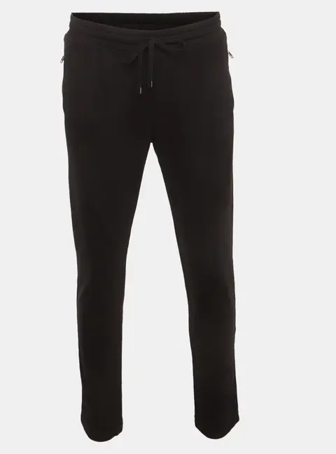 Dolce & Gabbana Black Logo Plaque Cotton Drawstring Sweatpants XXL