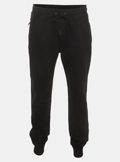 Dolce & Gabbana Black Logo Plaque Stretch Cotton Jogging Pants 4XL