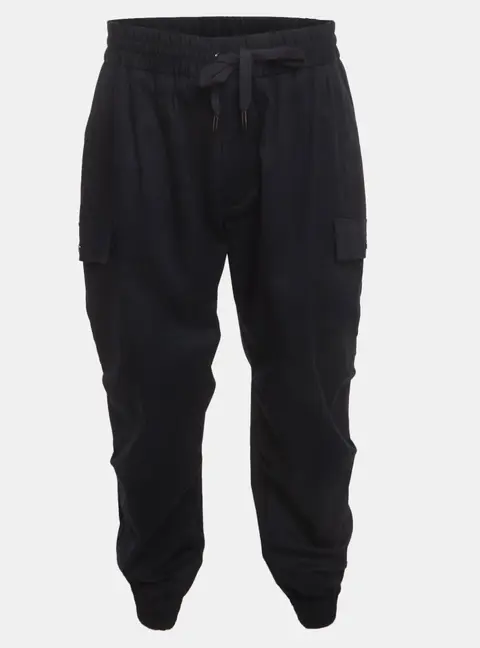 Dolce & Gabbana Blue Cotton Cropped Cargo Pants XXXL