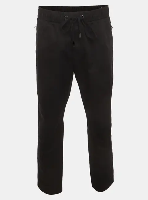 Dolce & Gabbana Black Logo Plaque Stretch Cotton Jogging Pants XXXL