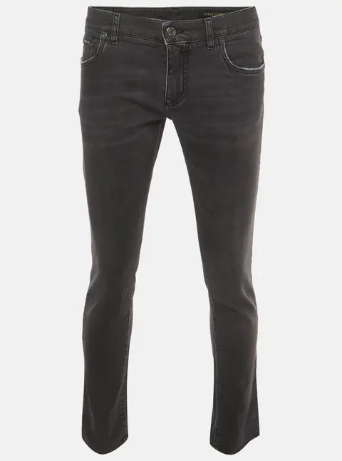 Dolce & Gabbana Grey Distressed Denim Skinny Jeans M/Waist 35"