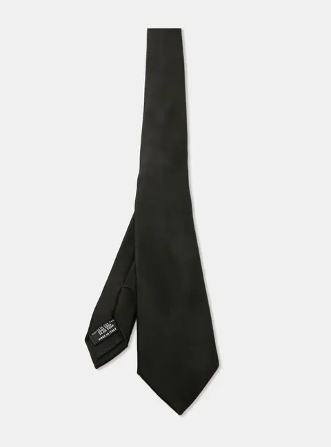 Dolce & Gabbana Black Satin Silk Skinny Tie
