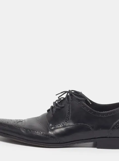 Dolce & Gabbana Size 43 Black Leather Derby
