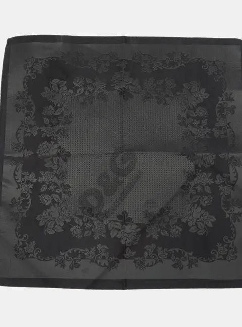 Dolce & Gabbana Grey Jacquard Pocket Square