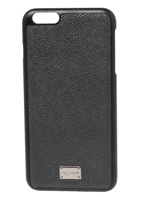 Dolce & Gabbana Black Leather iPhone 7/8 Plus Case