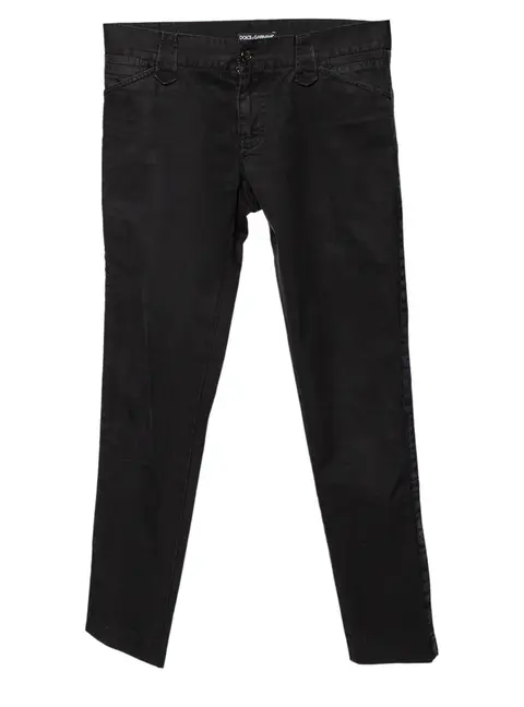 Dolce & Gabbana 14 Black Denim Straight Leg Jeans S