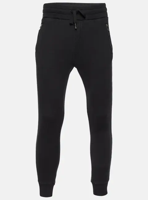 Dolce & Gabbana Black Cotton Jogger Pants XS