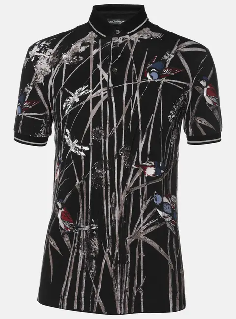 Dolce & Gabbana Multicolor Printed Cotton Polo T-Shirt XS