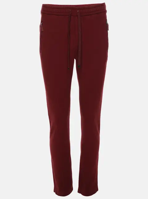 Dolce & Gabbana Burgundy Cotton Drawstring Track Pants XS
