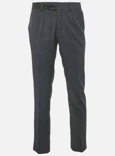 Dolce & Gabbana Black Pinstripe Crepe Formal Trousers XL