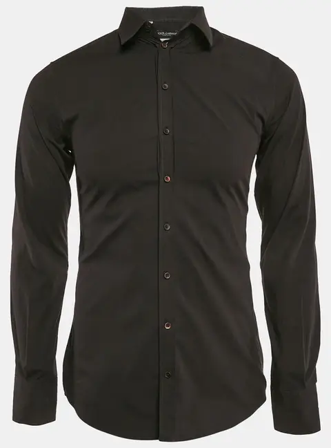 Dolce & Gabbana Black Cotton Sicilia Shirt M