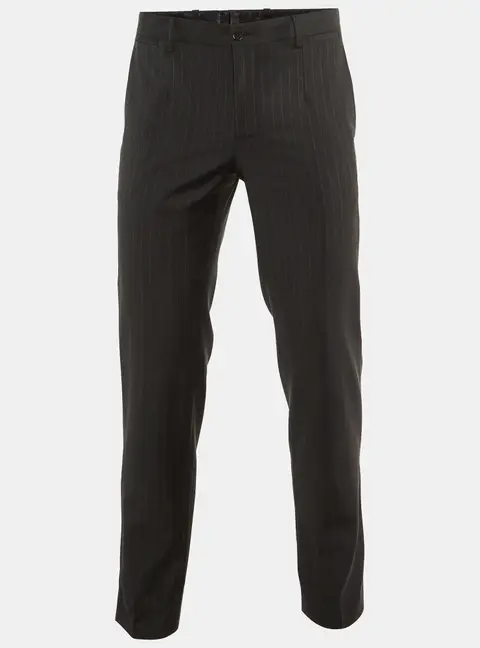 Dolce & Gabbana Charcoal Grey Pin Striped Wool Tailored Pants S