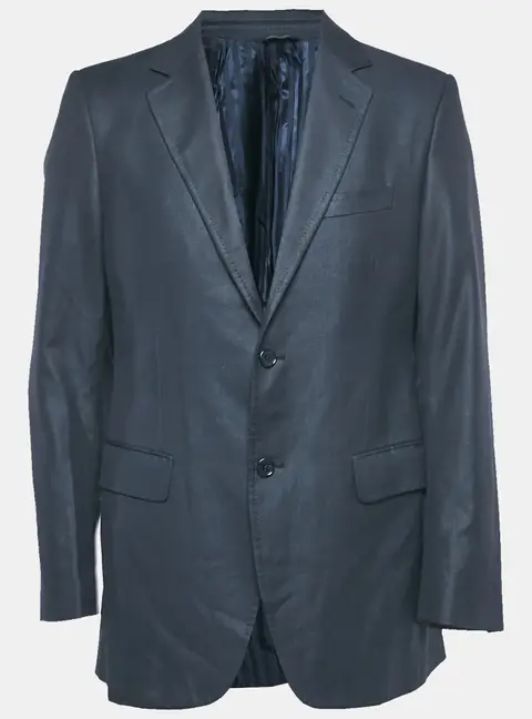 Dolce & Gabbana Navy Blue Wool Blend Single Breasted Blazer M