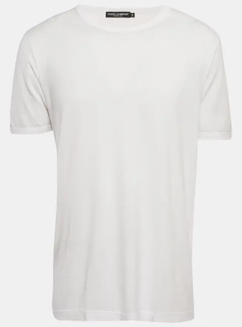 Dolce & Gabbana White Jersey Crewneck T-Shirt XXL