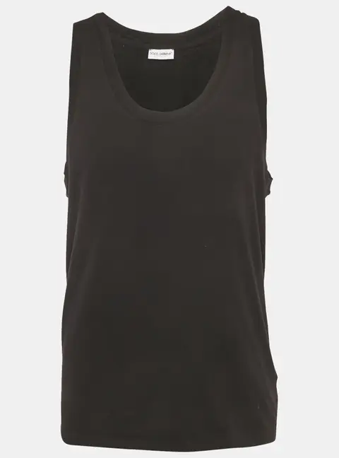 Dolce & Gabbana Underwear Black Jersey Sleeveless T-Shirt L