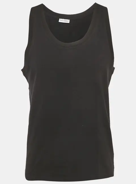 Dolce & Gabbana Underwear Black Jersey Sleeveless T-Shirt L