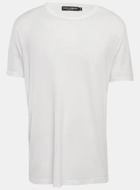 Dolce & Gabbana White Jersey Crewneck T-Shirt XXL