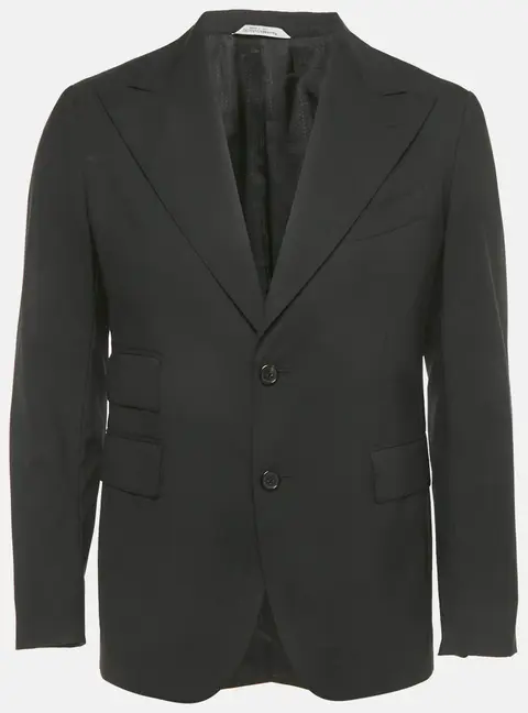Dolce & Gabbana Black Wool Tailored Blazer M