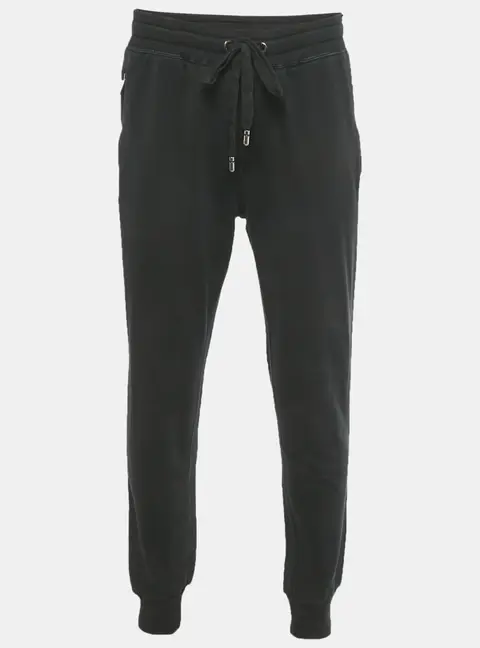 Dolce & Gabbana Black Cotton Logo Plaque Detail Joggers 3XL