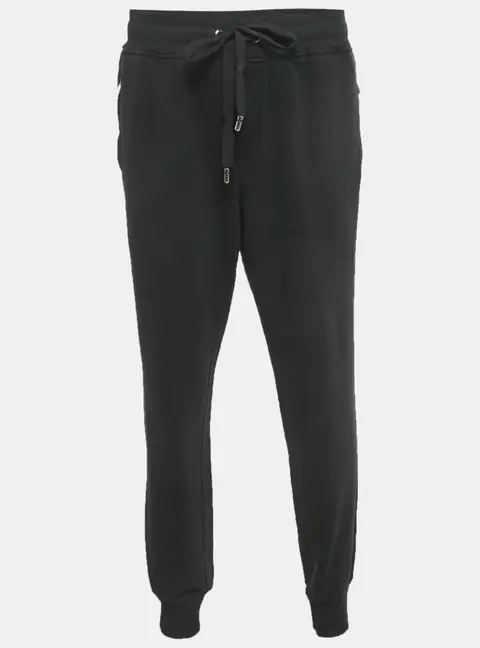 Dolce & Gabbana Black Cotton Knit Jogger Pants 4XL