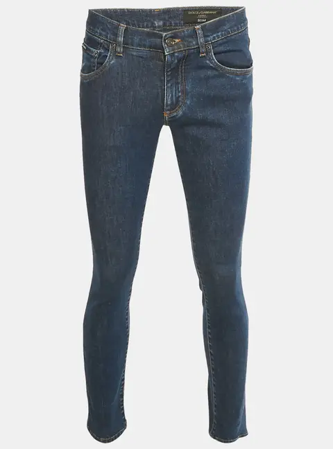 Dolce & Gabbana Blue Denim Slim Fit Pants S/Waist 30"