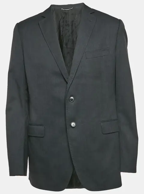 Dolce & Gabbana Black Wool Single Breasted Blazer XXL