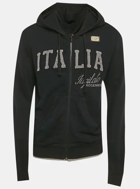 Dolce & Gabbana Black Cotton Raw Edge Jacket XS