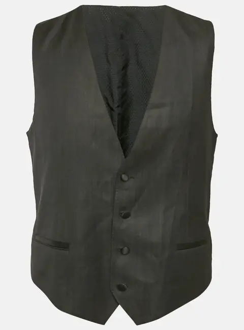 Dolce & Gabbana Black Wool Vest XL