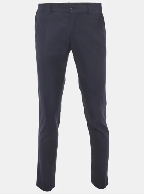 Dolce & Gabbana Navy Blue Wool Regular Fit Trousers M