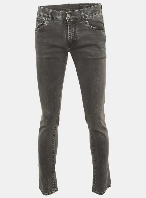 Dolce & Gabbana Charcoal Denim Slim Fit Jeans S/Waist 31"