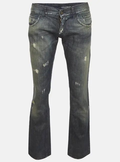 Dolce & Gabbana Blue Distressed Denim Jeans S/Waist 32"
