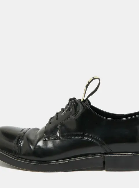 Dolce & Gabbana Size 42 Black Leather Derby