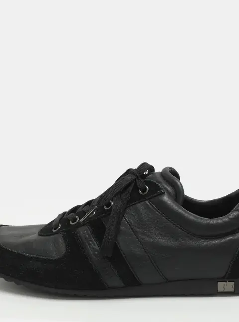 Dolce & Gabbana Size 41 Black Leather Low Top Sneakers