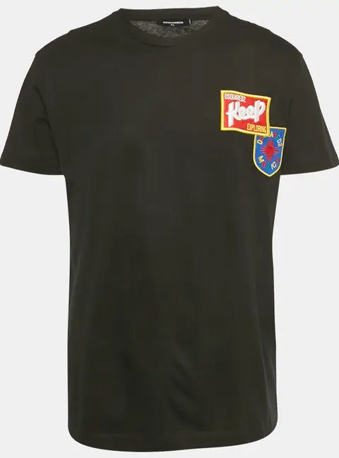 Dsquared2 Black Mexico Embroidered Jersey T-Shirt XL