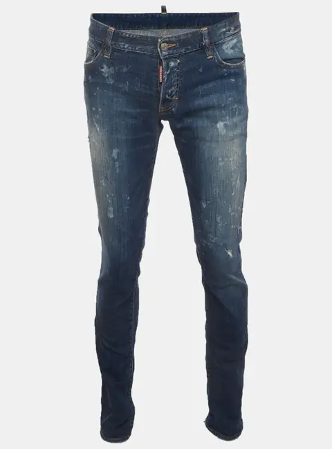 Dsquared2 Blue Distressed Denim Slim Fit Jeans XL/ Waist