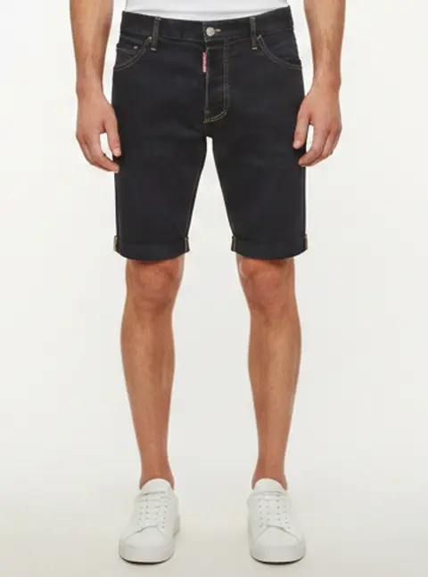 Dsquared2 Navy Blue Denim Regular Fit Short Jeans /Waist 35"