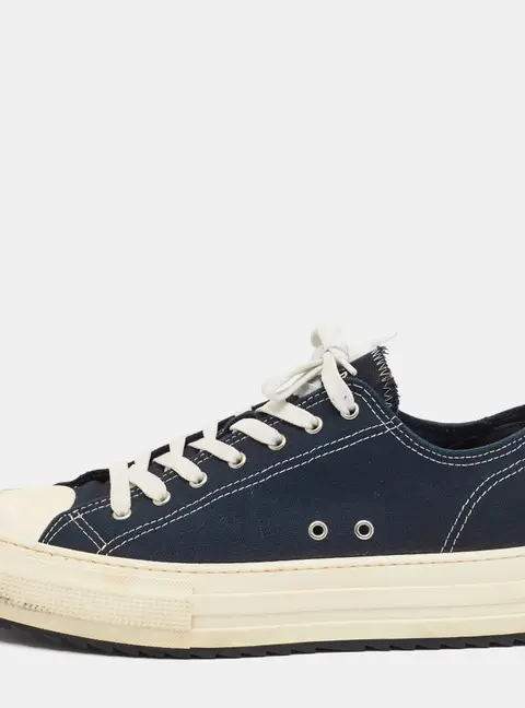 Dsquared2 Berlin Size 45 Navy Blue Canvas Low Top Sneakers