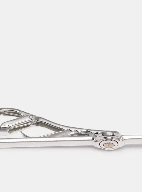 Dunhill Silver Tone Metal Tie Clip