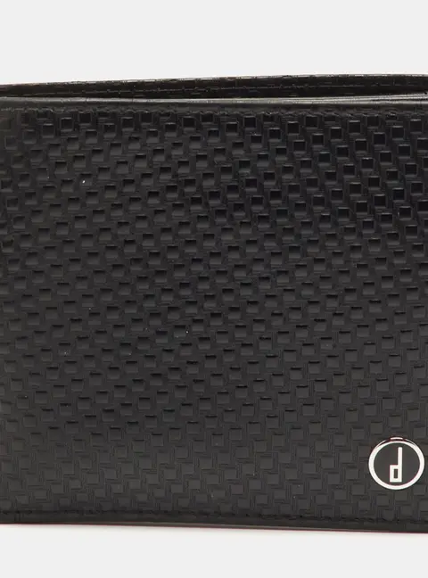 Dunhill Black Embossed Leather Bifold Wallet