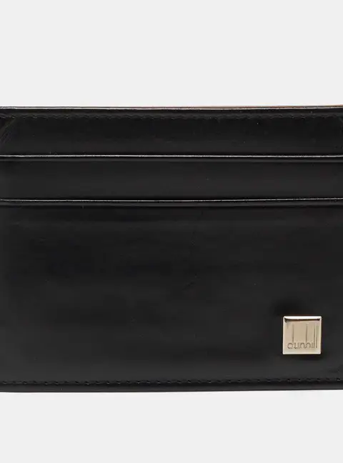 Dunhill Black/Brown Leather Card Holder