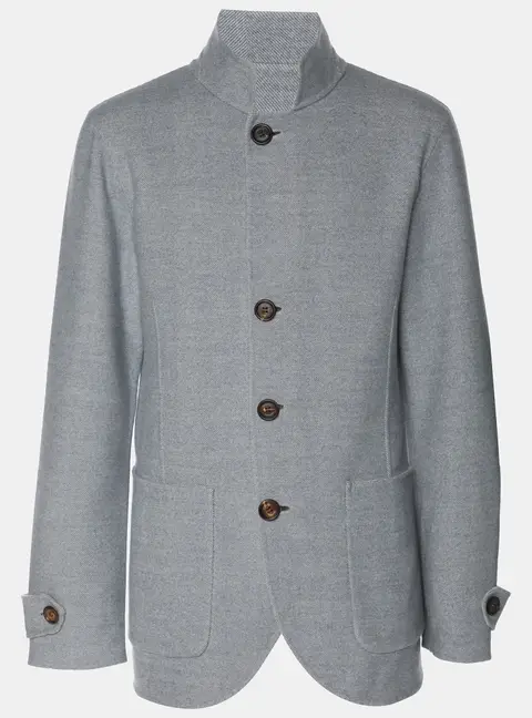 Eleventy Blue/Grey Wool Reversible Jacket XXL