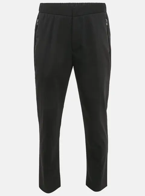 Emporio Armani Black Pinstripe Wool Blend Formal Trousers L
