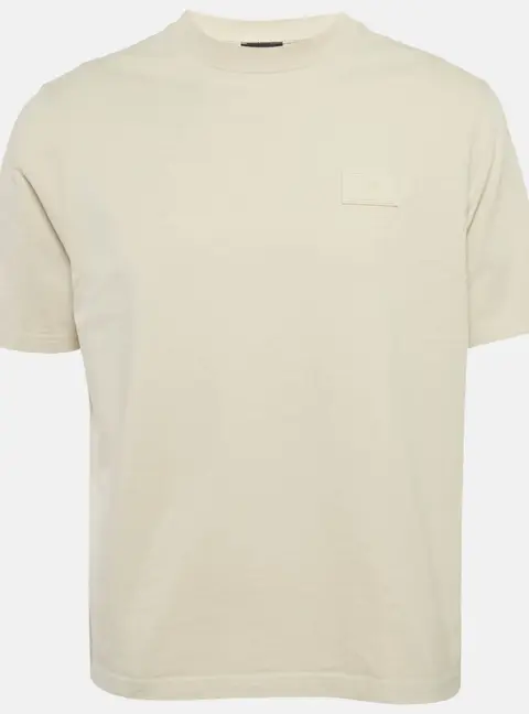 Emporio Armani Light Beige Jersey Crewneck T-Shirt XS